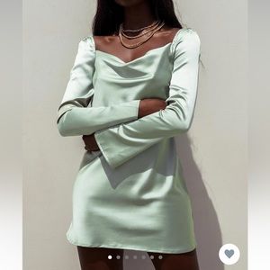 Star Power Mini Dress Sage